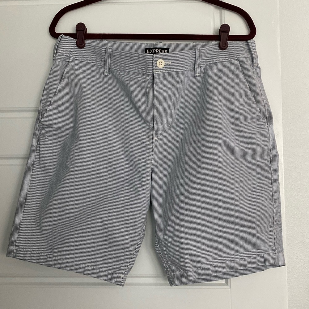 Blue Seersucker Men’s Shorts